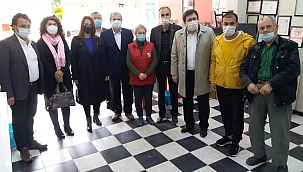 Muharrem Erkek 'in CHP Lâpseki İlçe Başkanlığıyla   Birlikte Pazar Ziyareti