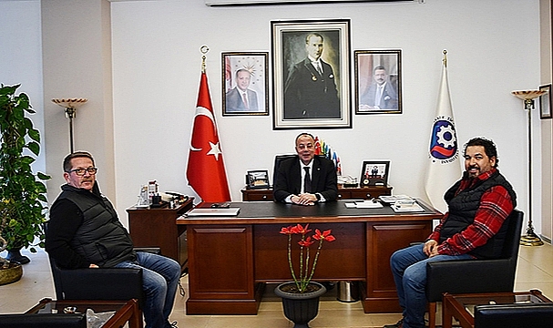 BAYRAMİÇ BELEDİYESPOR YÖNETİCİLERİNDEN ÇTSO YÖNETİM KURULUNA ZİYARET