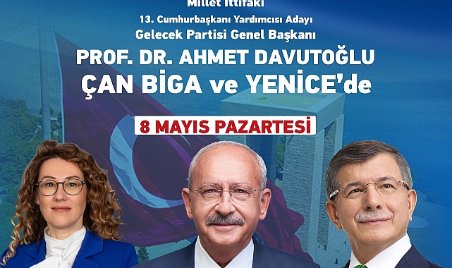 DAVUTOĞLU ÇANAKKALE’YE GELİYOR