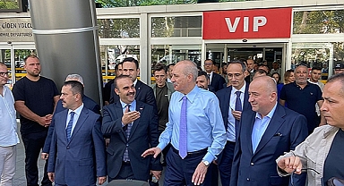 DEVLET ERKANI HAVAALANINDA KARŞILANDI