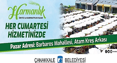 HARMANLIK ÜRETİCİ VE KOOPERATİFLER PAZARI HER CUMARTESİ HİZMETİNİZDE