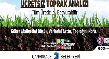 ÜCRETSİZ TOPRAK ANALİZİ BAŞVURULARI DEVAM EDİYOR
