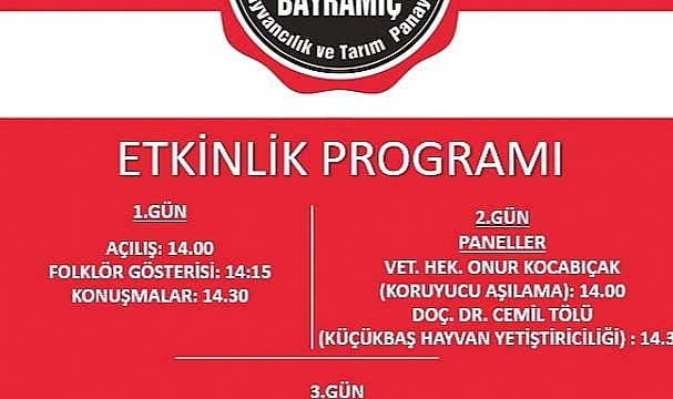 TARIM VE HAYVANCILIK PANAYIRI BAYRAMİÇ'TE