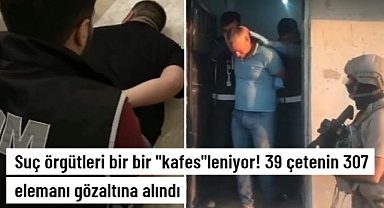 Çanakkale dahil 31 ildeki 39 suç örgütüne yönelik düzenlenen "Kafes Operasyonu"nda 307 kişi gözaltında