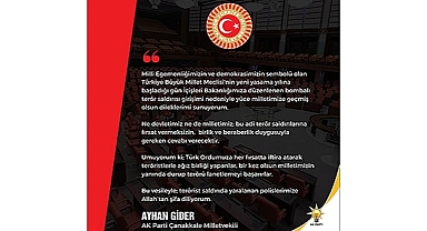 "MİLLETİMİZE GEÇMİŞ OLSUN DİLEKLERİMİ SUNUYORUM"