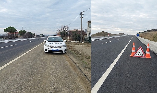 Gelibolu D550-03 Karayolu’nda Radarla Hız Denetimi Uygulamasına Başlandı