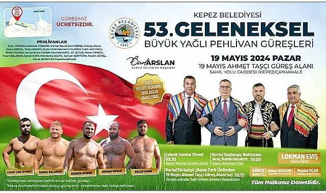Ünlü Pehlivanlar 19 Mayısta Kepezde...