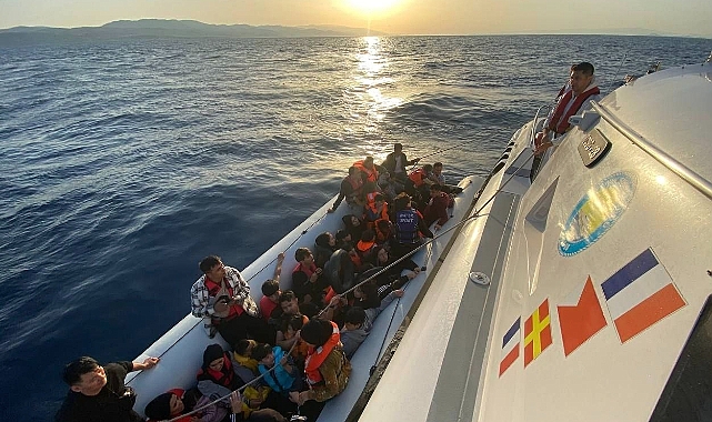 Ayvacık İlçesinde 75 Düzensiz Kaçak Göçmen Yakalandı