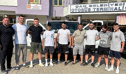 Çan Belediyesi Pehlivanlarını Kırkpınar'a Uğurlandı