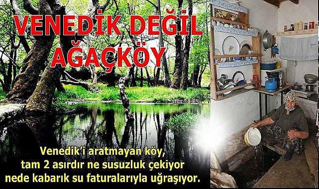 Bayramiç İlçesine Bağlı Ağaç Köy Venedik'i Andırıyor