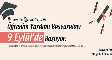 Çanakkale Belediyesi'nden Üniversite Öğrencilerine Öğrenim Yardımı Başlıyor