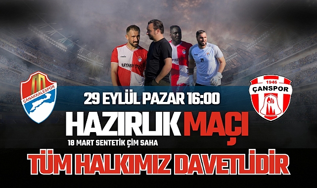 Çanakkalespor Tüm Çanakkalelileri Hazırlık Maçına Davet Ediyor