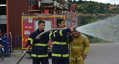 Lapseki Belediyesinden Yangına Müdahale Eğitimi