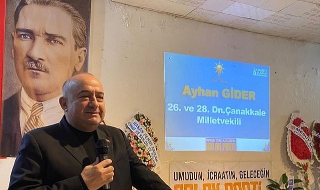 Ayhan Gider, Ayvacık'ta Konuştu -: ''Eşkıyadan bu millete hükümdar olmaz"