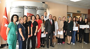 Çanakkale M.A. Egesoy Hastanesinde  Hemşirelerin sertifika sevinci