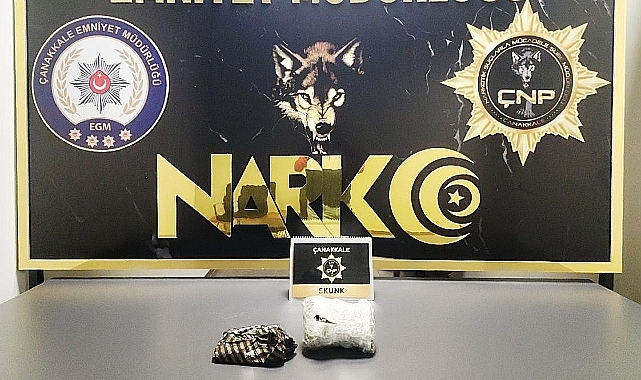 Çanakkale'de 544 gram skunk ele geçirildi