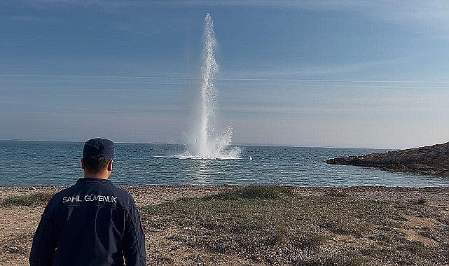 Bozcaada'da Deniz Mayını İmha Edildi
