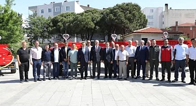 Eceabat Kaymakamlığı, Orman Yangınlarına tedbir İçin Köylere Arazöz Dağıttı