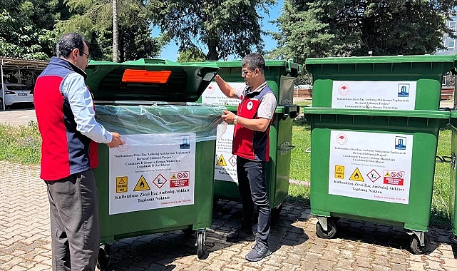 Çan İlçesine 27 adet Zirai Ambalaj Atığı Toplama Konteyneri Yerleştirildi