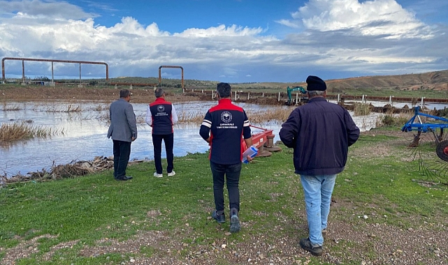 Çanakkale’de Yoğun Yağış Sonrası Tarım Alanlarında Zarar Tespiti Sürüyor