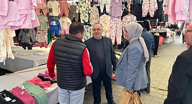 Terziler Odası Başkan Adayı Türkoğlu Salı Pazarı’nda, “Esnafın Yanında Olan Bir Yönetim Geliyor”