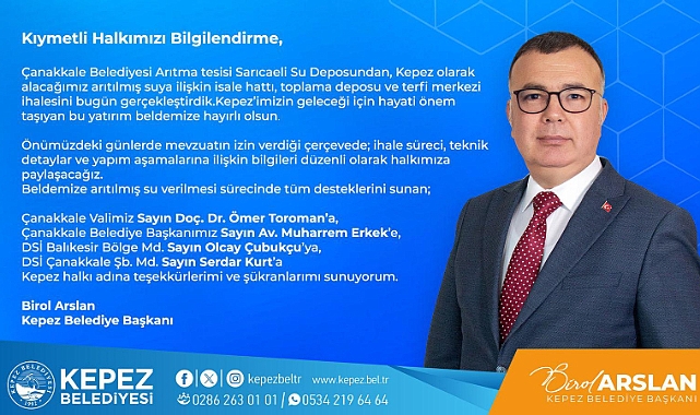 Kepez’in Geleceği İçin Dev Adım: Arıtılmış Su Projesinde Kritik İhale Yapıldı