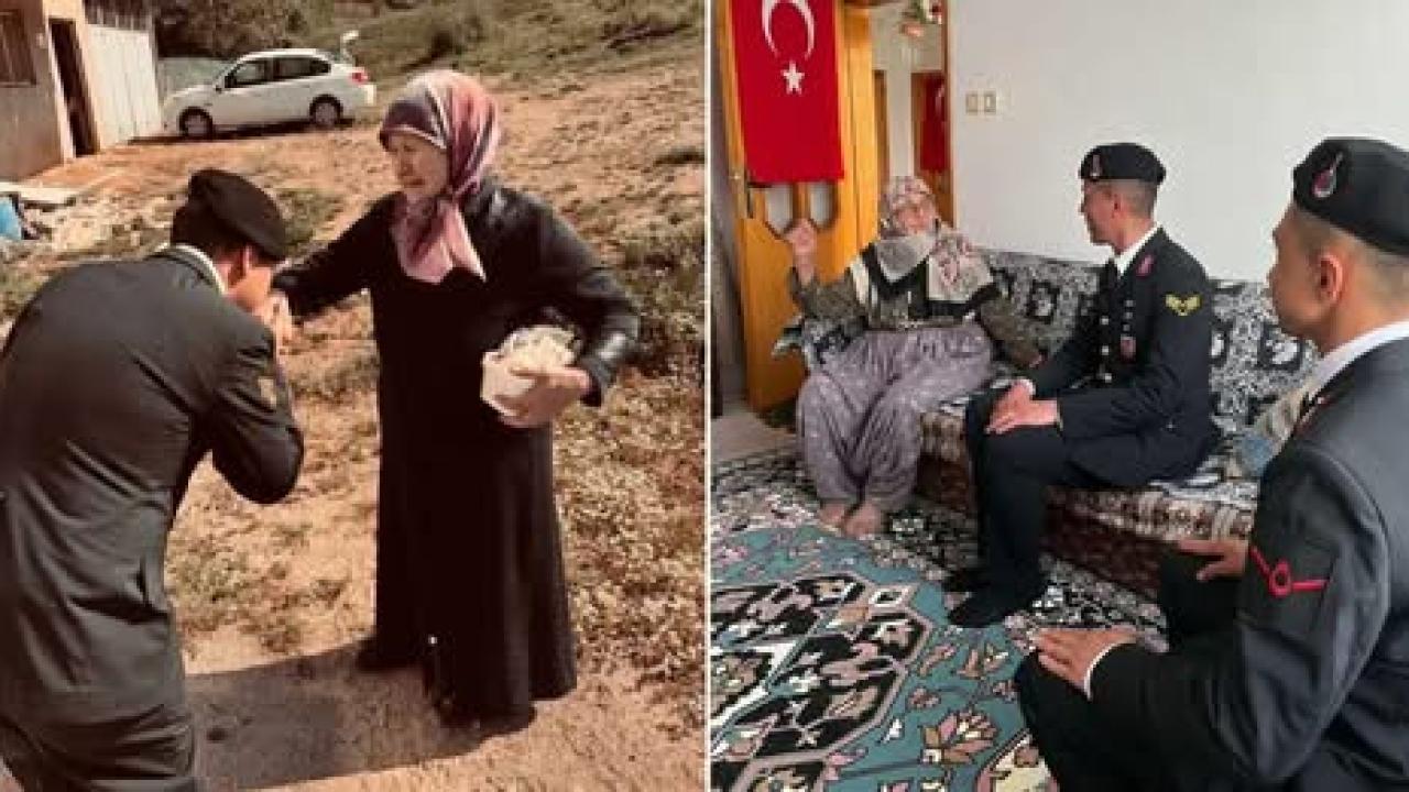 Şehit Annelerine Yürek Isıtan Vefa, ''Jandarmadan Anlamlı Anneler Günü Ziyareti''