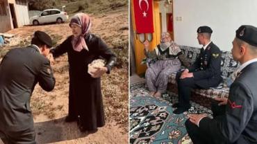 Şehit Annelerine Yürek Isıtan Vefa, ''Jandarmadan Anlamlı Anneler Günü Ziyareti''