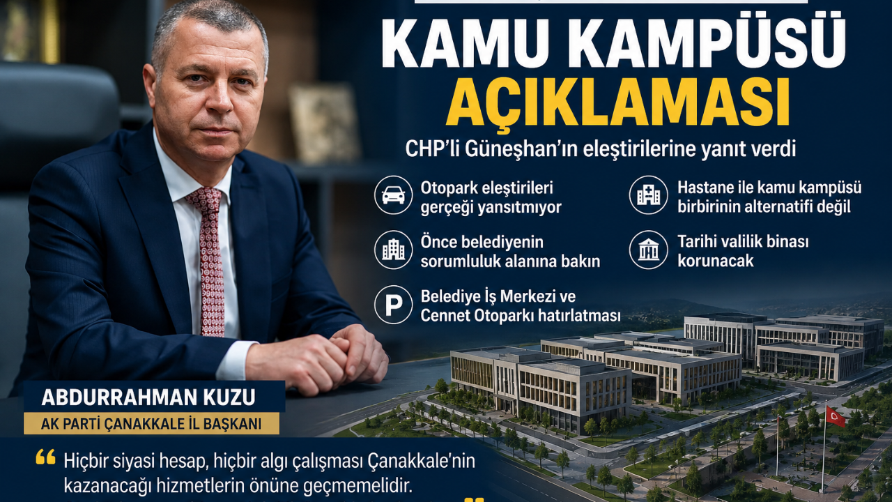 AK Parti İl Başkanı Kuzu'dan Güneşhan'a Kamu Kampüsü Tepkisi: "Algı Değil Hizmet Üretiyoruz"