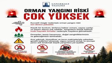 Çanakkale Valiliği’nden Kritik Orman Yangını Uyarısı: “Küçük Bir Kıvılcım Büyük Felaketlere Yol Açabilir”