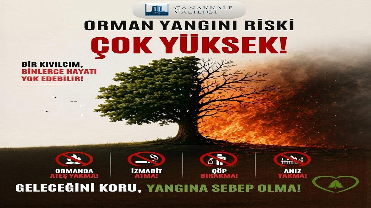 Çanakkale Valiliği'nden Orman Yangınlarına Karşı Kritik Uyarı: “Yeşil Vatanımızı Birlikte Koruyalım”