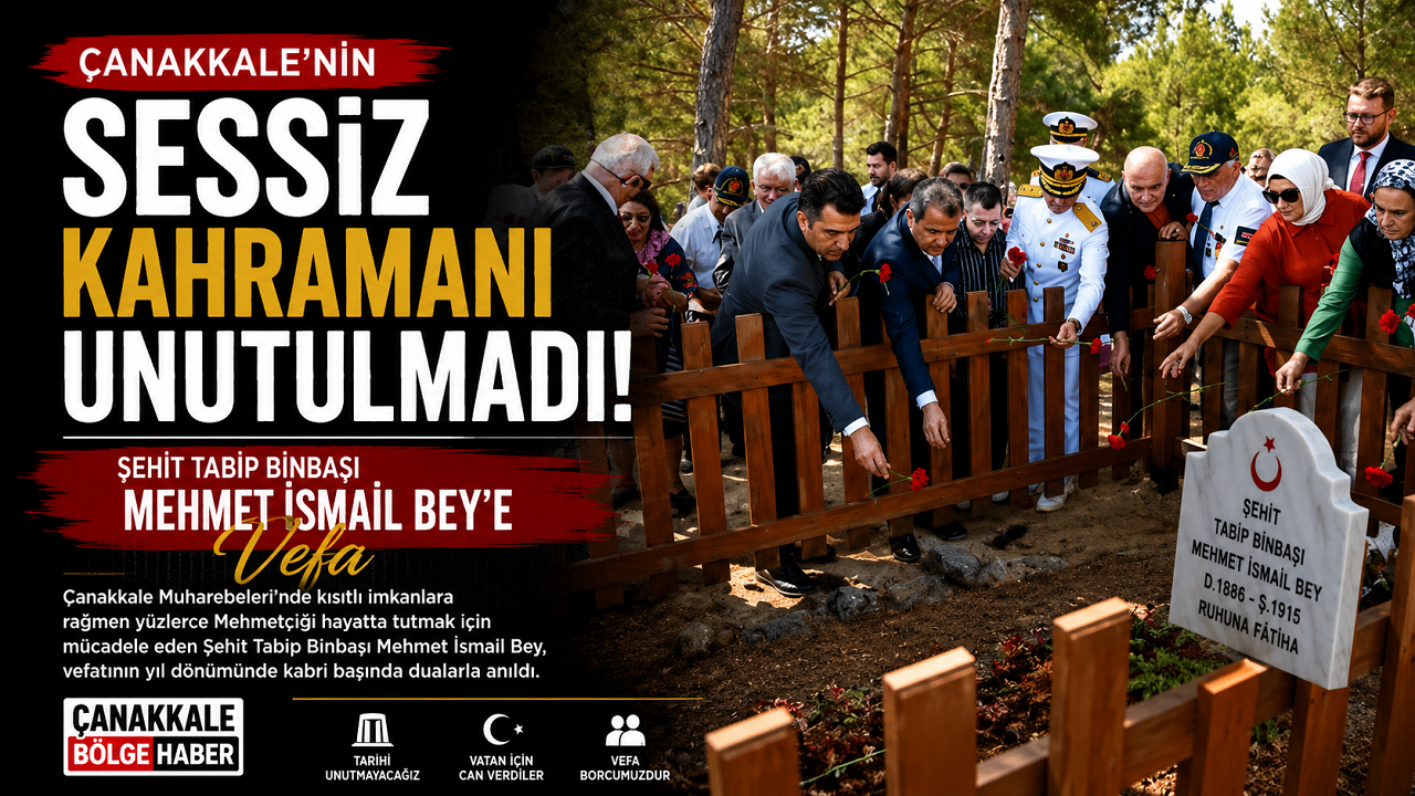 Çanakkale'nin Sessiz Kahramanı Unutulmadı: Şehit Tabip Binbaşı Mehmet İsmail Bey'e Vefa