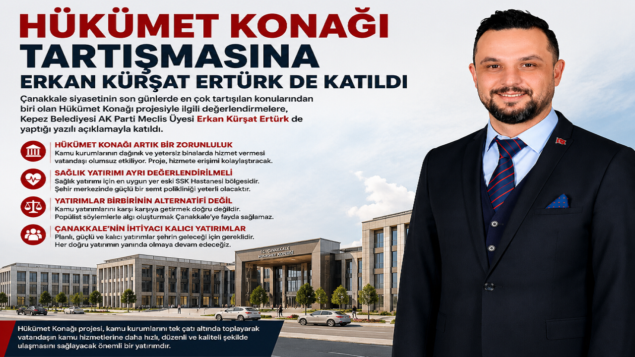 Hükümet Konağı Tartışmasına Erkan Kürşat Ertürk de Katıldı