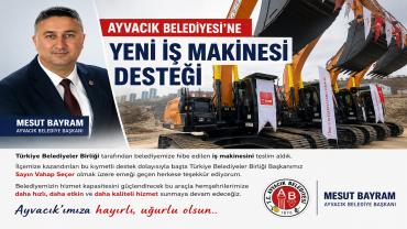 Ayvacık Belediyesi'nin Araç Filosuna Yeni İş Makinesi Desteği