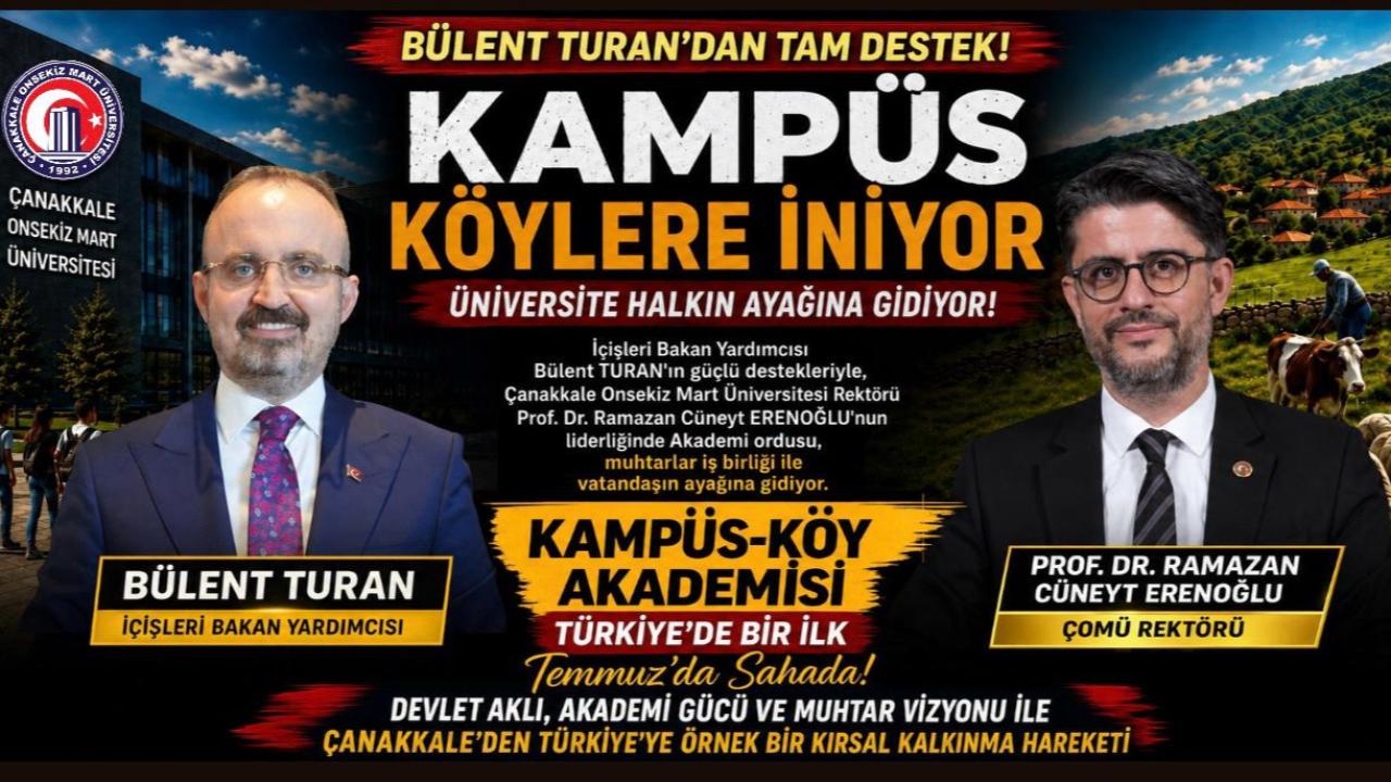 TÜRKİYE’DE BİR İLK! BÜLENT TURAN VE ÇOMÜ İŞ BİRLİĞİYLE KAMPÜS KÖYLERE İNİYOR, ÜNİVERSİTE HALKIN AYAĞINA GİDİYOR!
